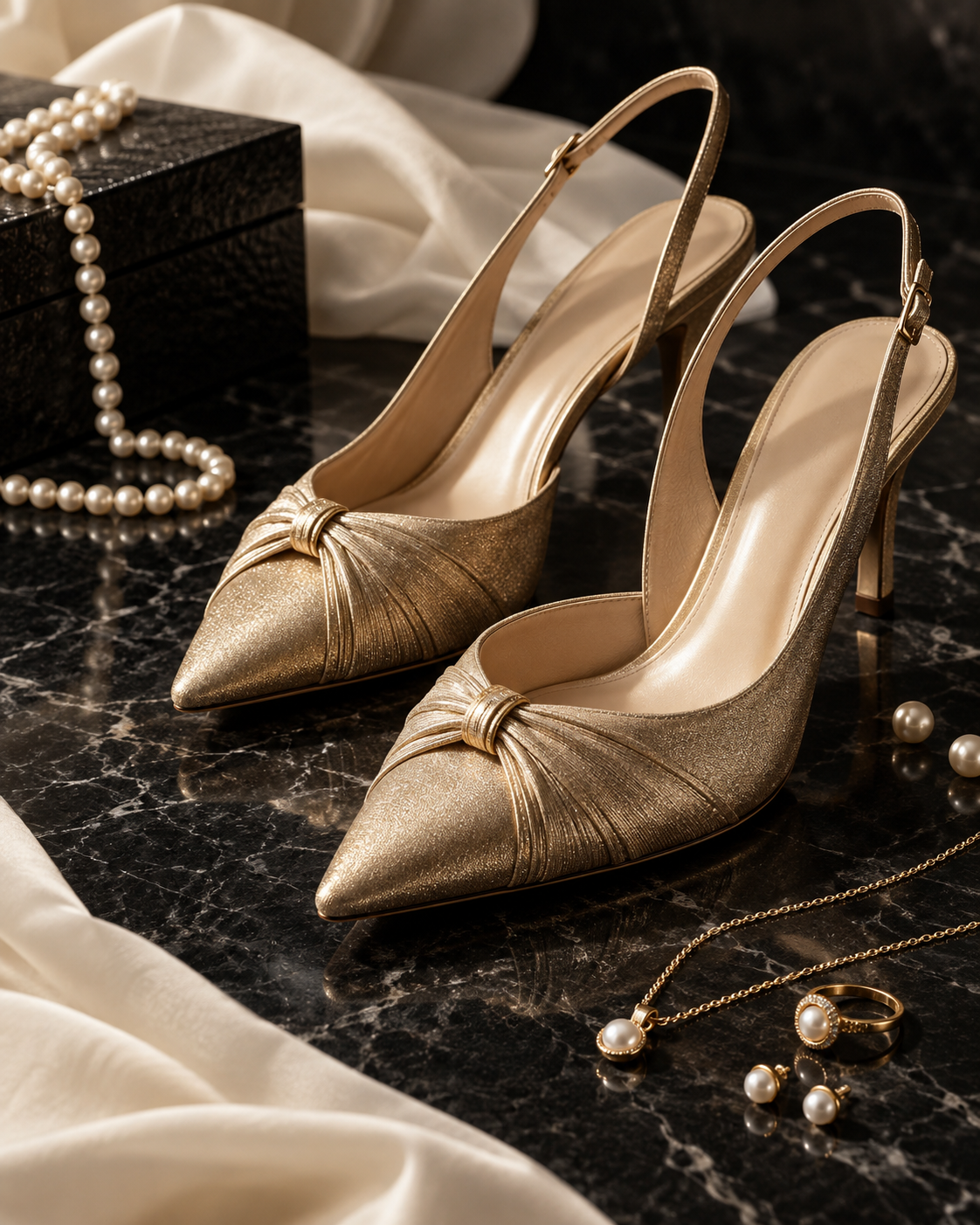 Zahra Pearl Slingbacks